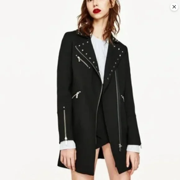 【新品!!】ZARA Black Oversized Mods Coat S-M 新品!!】ZARA Black Oversized Mods Coat S-M OVERSIZED COAT